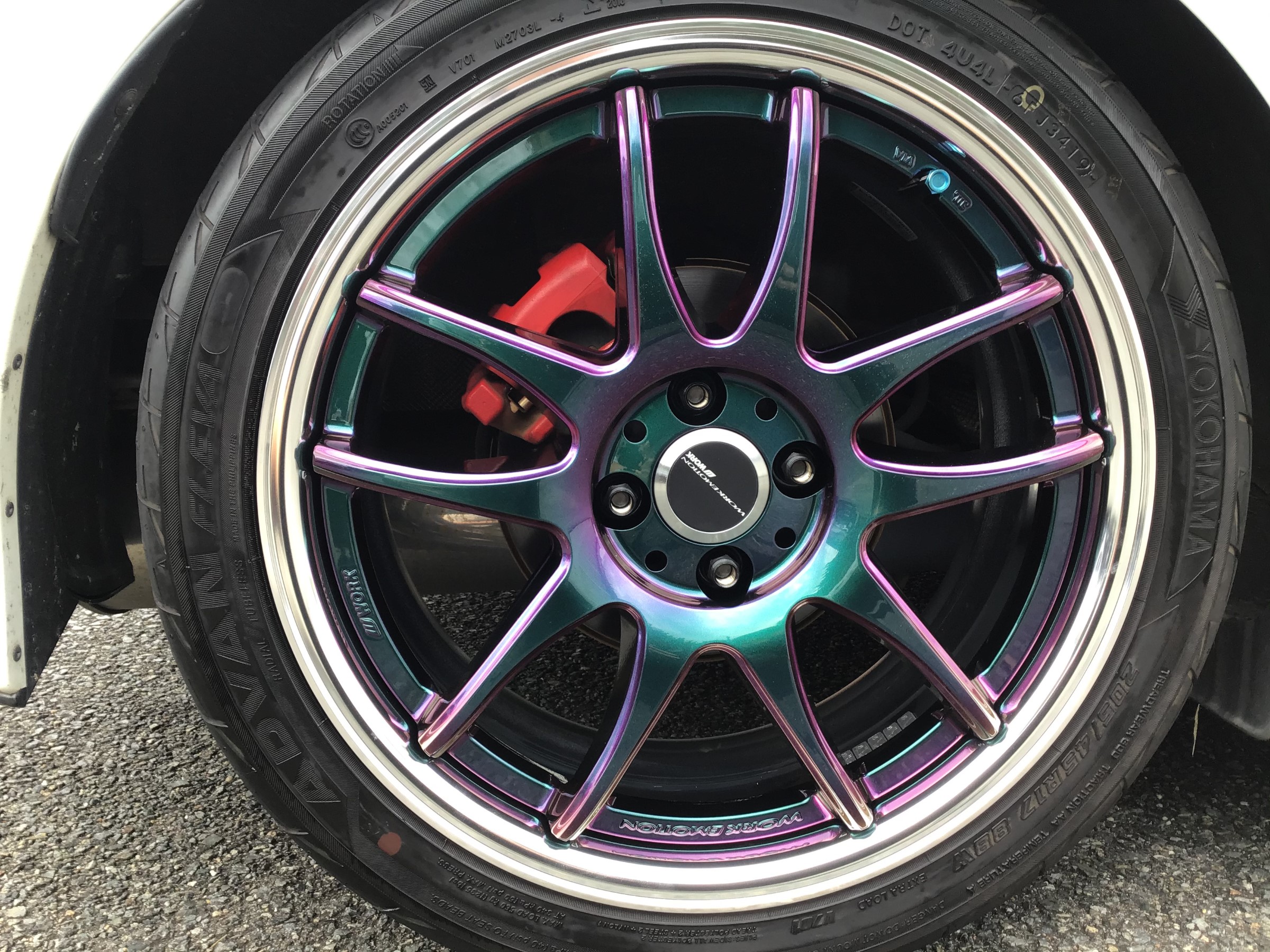 19インチpcd120 work T7R2P アステリズムブラック 希少4本値引きしました。