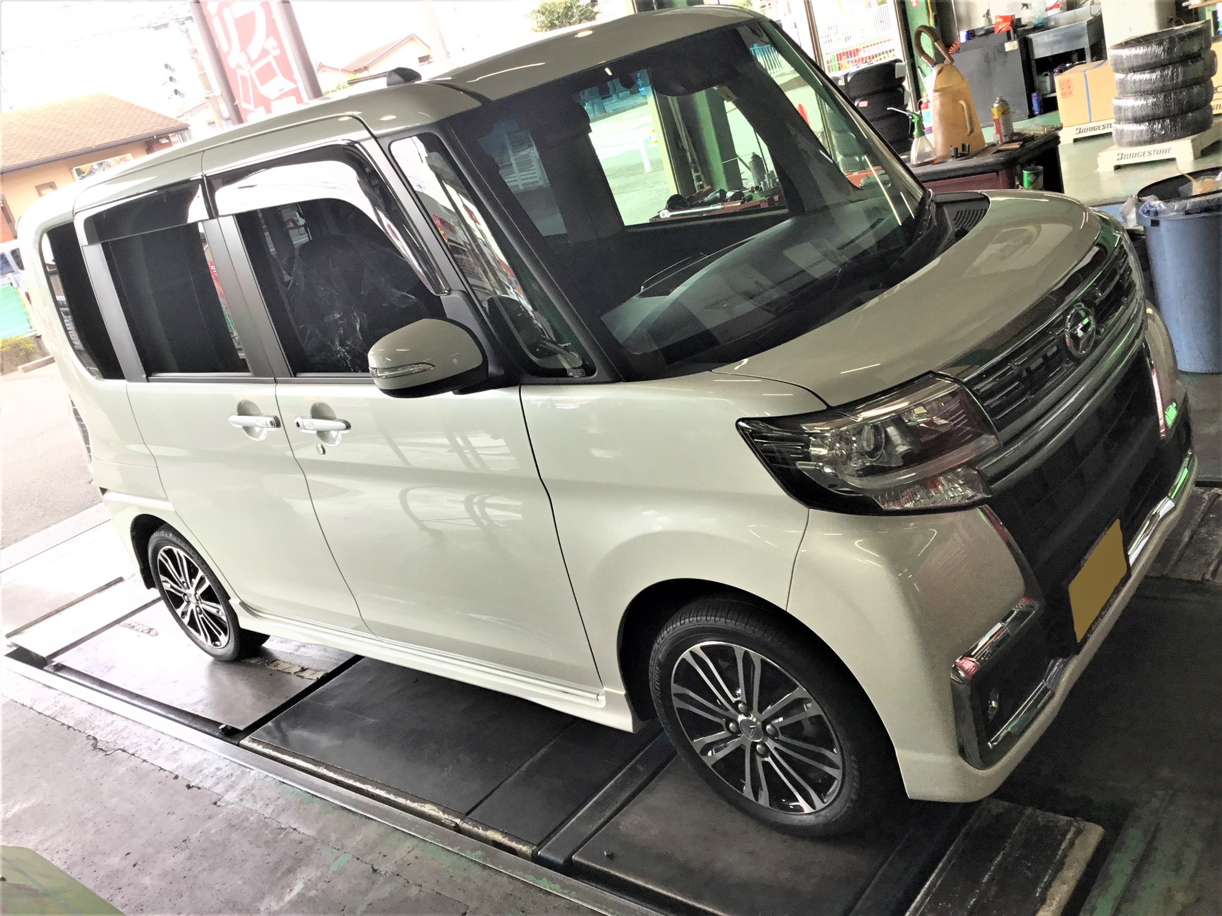 La600s型タント 車高調整式サスペンション取り付け アライメント調整 ダイハツ タント その他 パーツ取付 足回り関係取付 技術サービスブログ タイヤ館 鎌ヶ谷 千葉県のタイヤ カー用品ショップ タイヤからはじまる トータルカーメンテナンス タイヤ館
