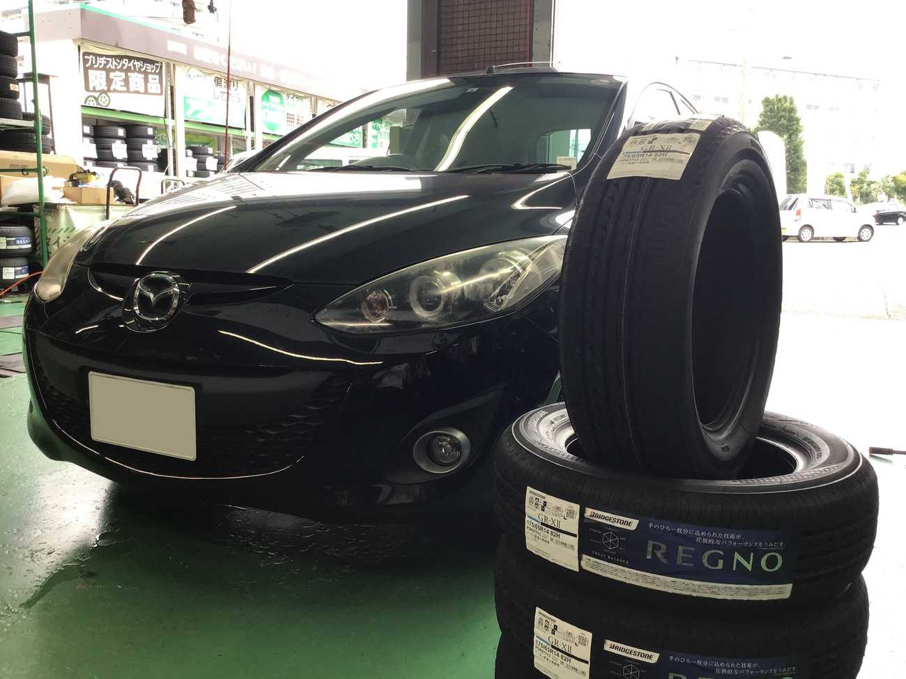 マツダ「デミオ」DE系 タイヤ・バッテリー交換 175/65R14 | マツダ