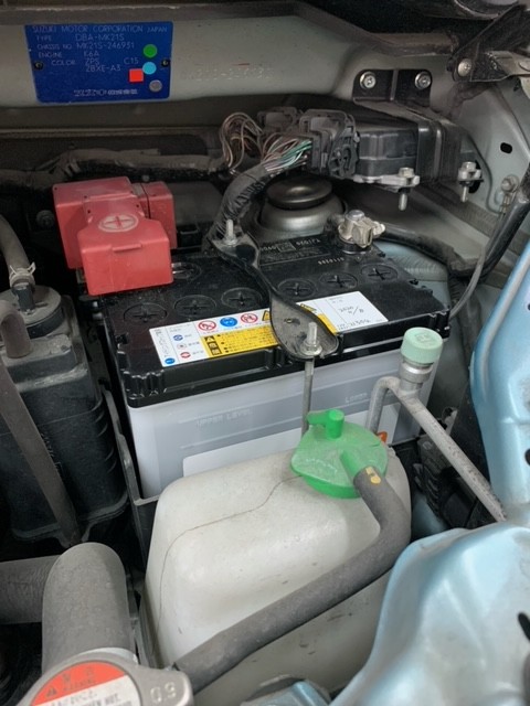 アイドリングストップ車用バッテリー スズキ パレット メンテナンス商品 パーツ取付 各種用品取付 スタッフ日記 タイヤ館 高島平 東京都のタイヤ カー用品ショップ タイヤからはじまる トータルカーメンテナンス タイヤ館グループ