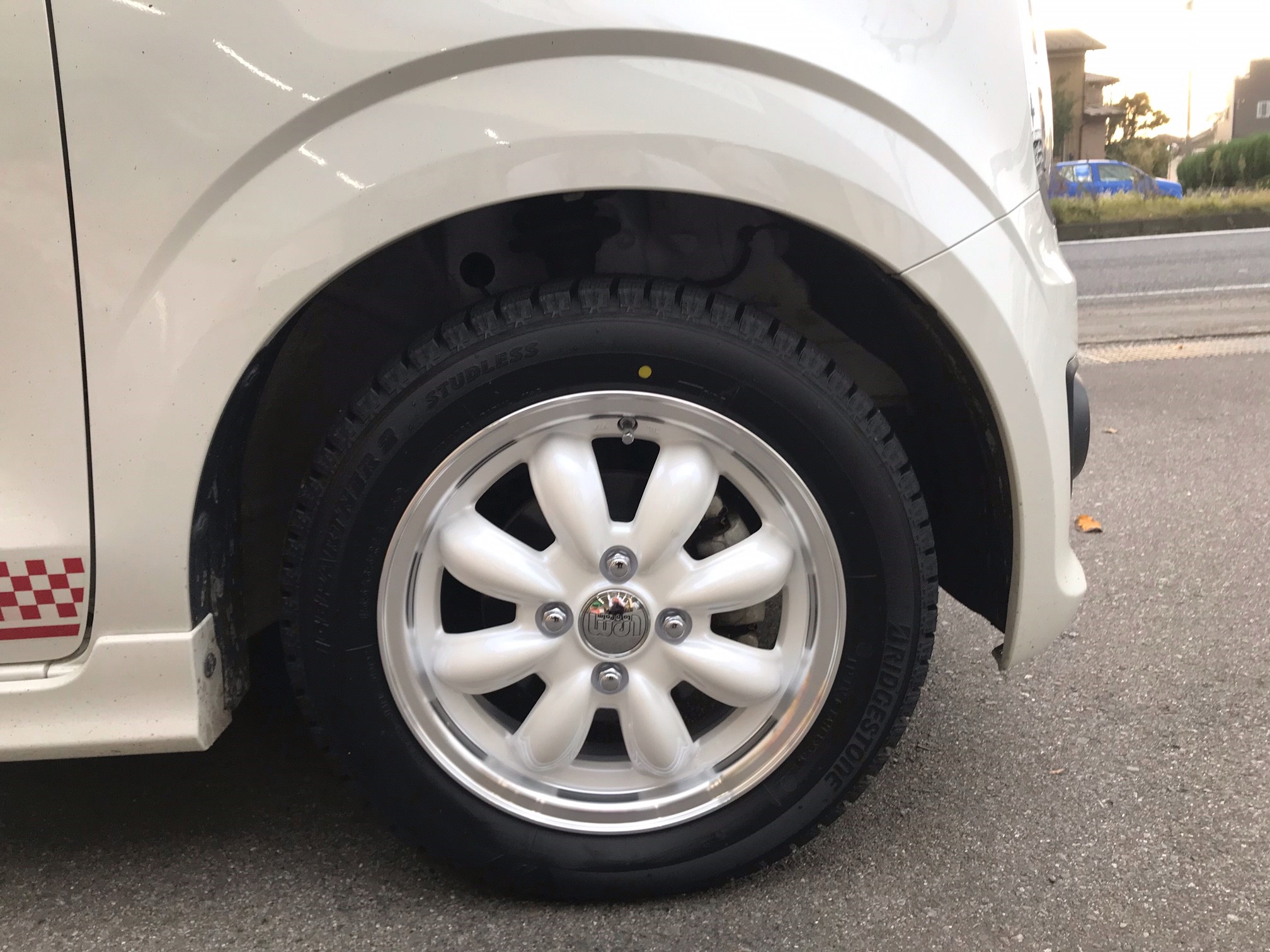 アルト スタッドレスタイヤ取付 155/65R14 ホイール ララパーム