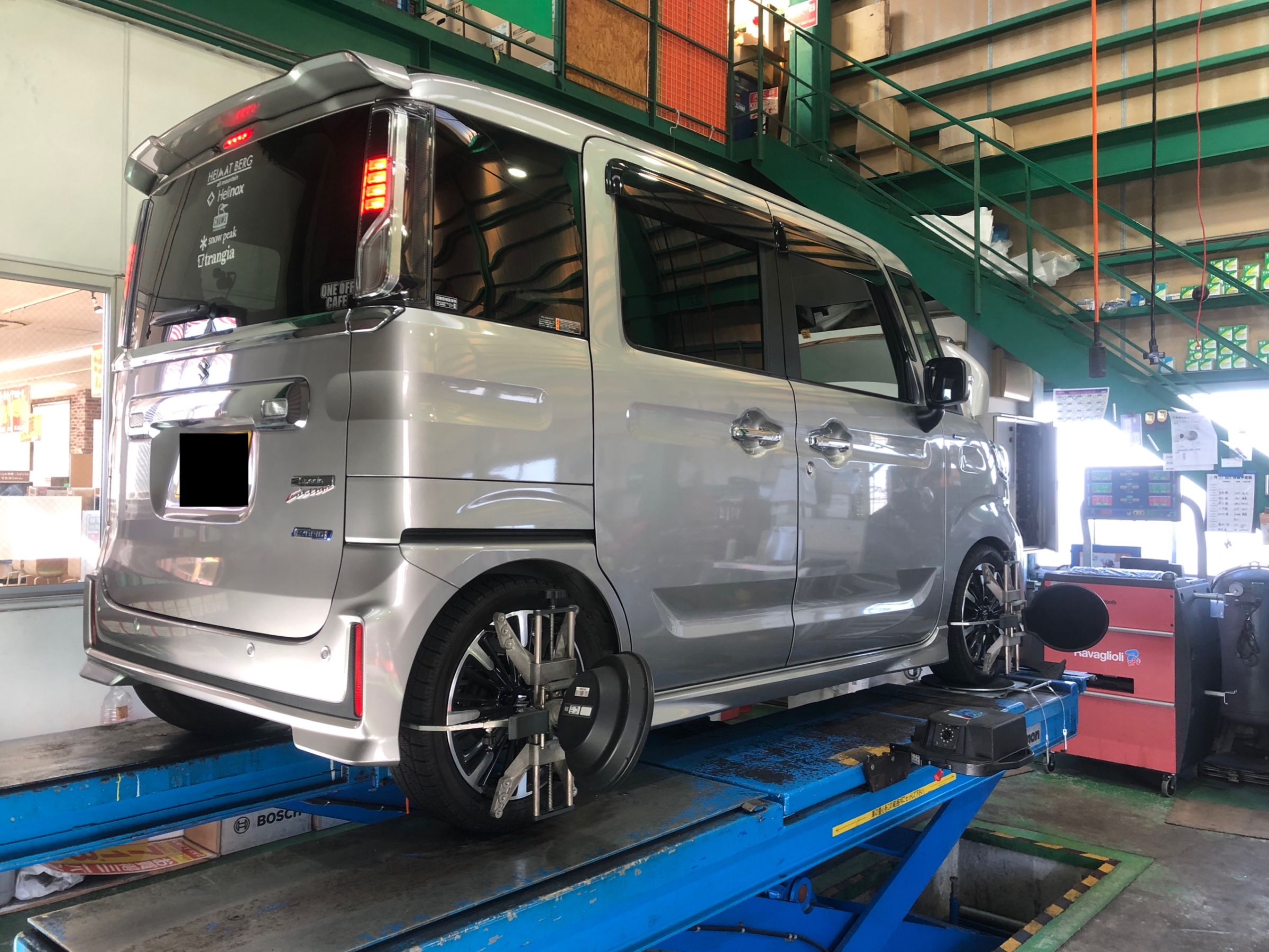 スペーシアカスタムmk53車高調　美品 スペーシアカスタム」に車高調取付しました。│RS-R│MK53S