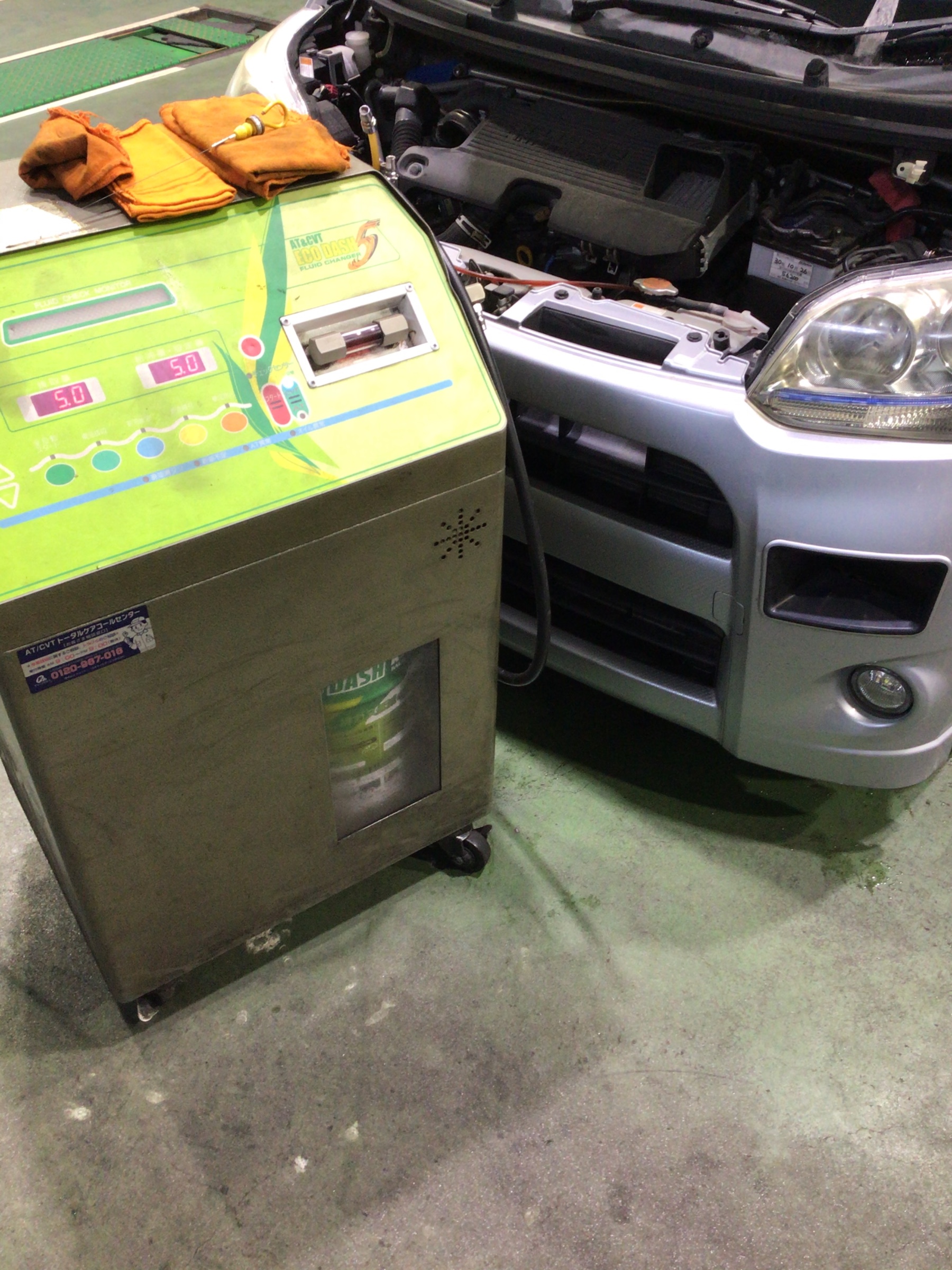 ダイハツ ムーヴ オートマオイル交換 サービス事例 タイヤ館 鹿屋 タイヤからはじまる トータルカーメンテナンス タイヤ館グループ