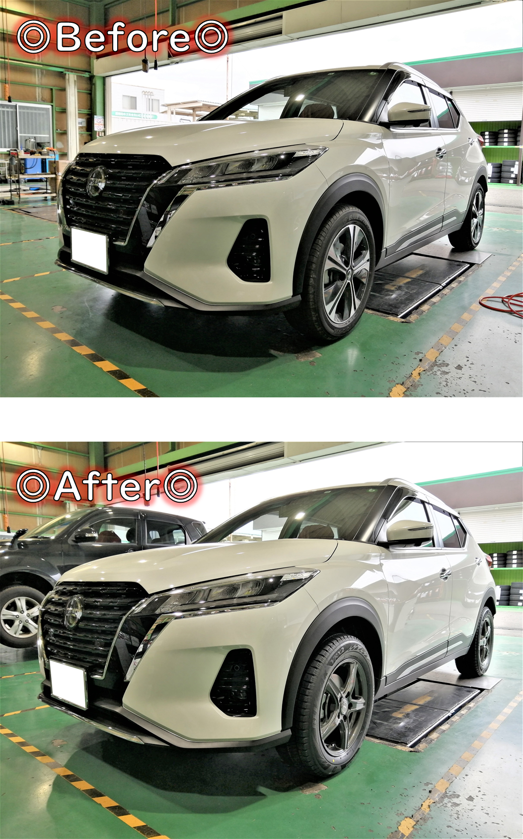 ニッサン・6AA- P15・新型キックス】スタッドレスホイールセット取付