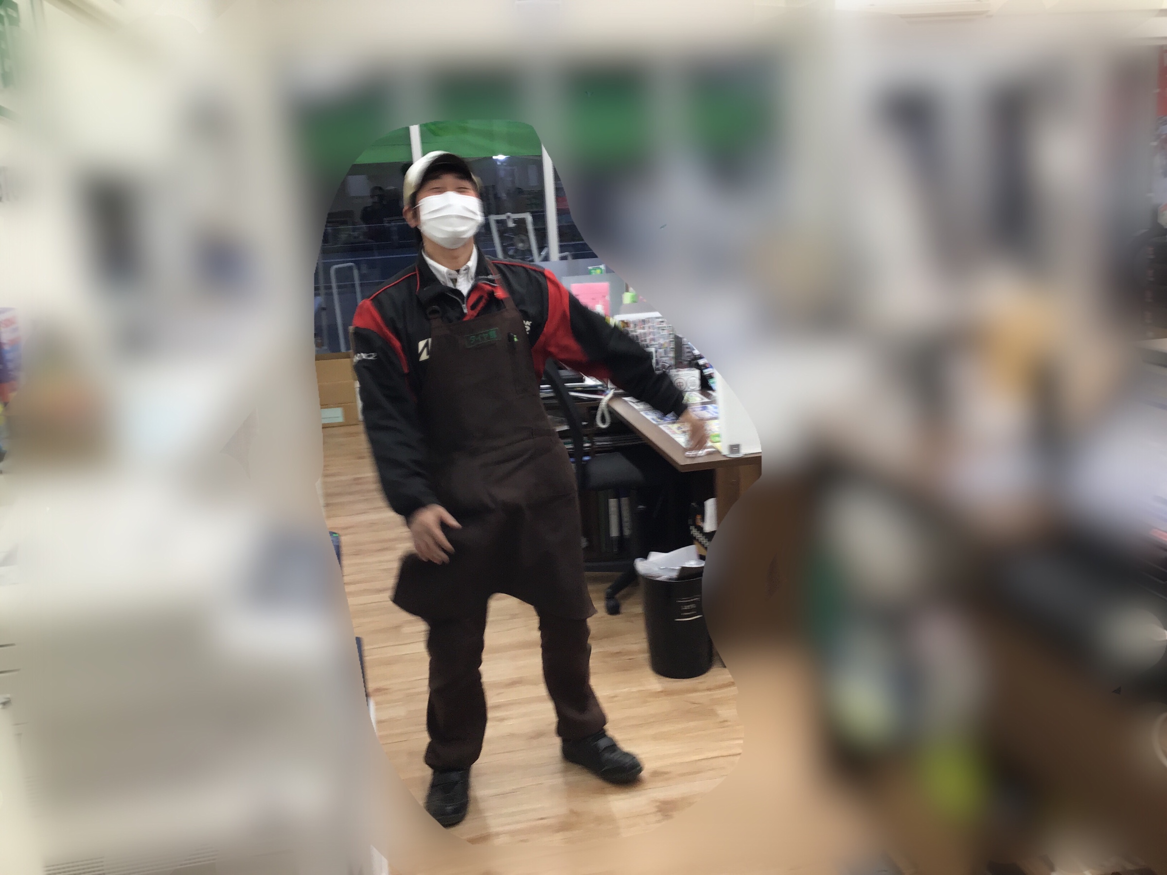 スタッフ撮影です。モザイクアプリで加工しています。