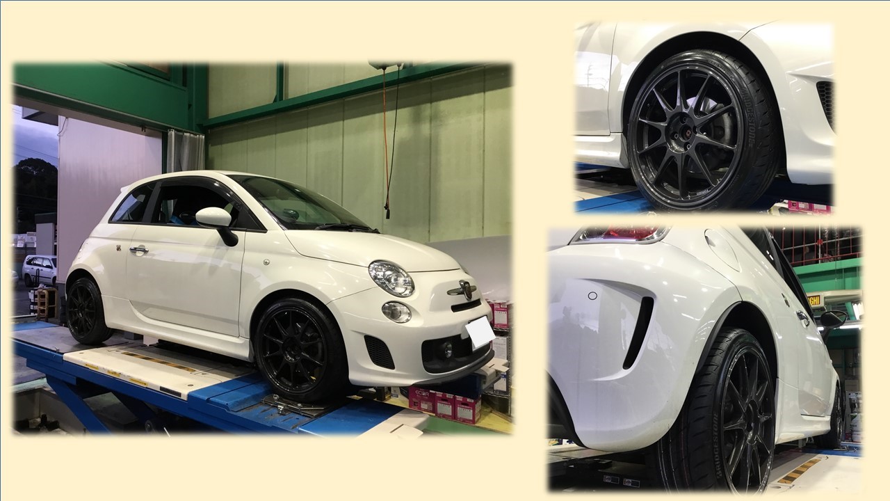フィアット アバルト500 Tws モータースポーツrs317 取付け サービス事例 タイヤ館 大津 京都府 滋賀県のタイヤからはじまる トータルカーメンテナンス タイヤ館グループ
